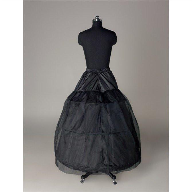 Fashion Black Wedding Petticoat Accessories Black Floor Length Underskirt DMP1