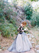 Charming Black Lace Puffy Prom Dress,Long Sleeves Open Back Tulle Wedding Dress DM794