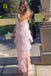 New Style Halter Ruffles Tulle Prom Dresses With Slit, Long Backless Party Dress DMP116