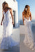 Trumpet/Mermaid Spaghetti Straps Sleeveless Lace Court Train Wedding Dresses DM1824