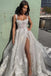 A-Line Sweetheart Appliques Tulle Illusion Wedding Dress Bridal Dresses DM1980