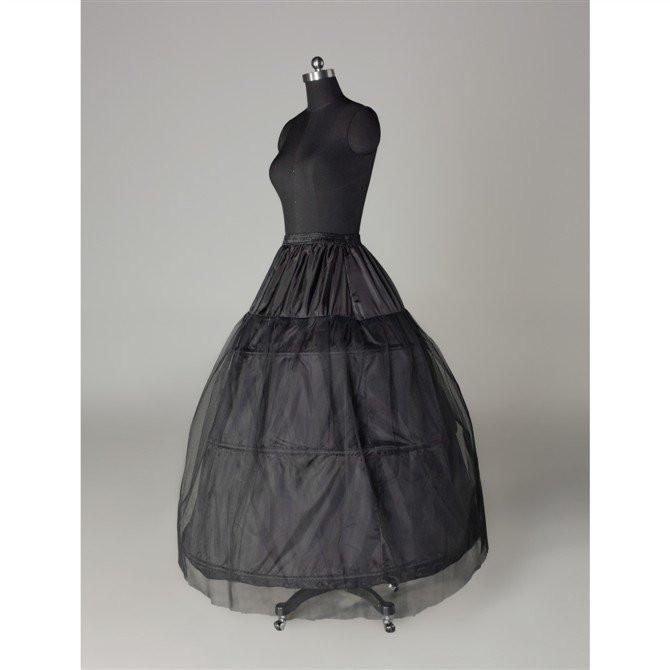 Fashion Black Wedding Petticoat Accessories Black Floor Length Underskirt DMP1