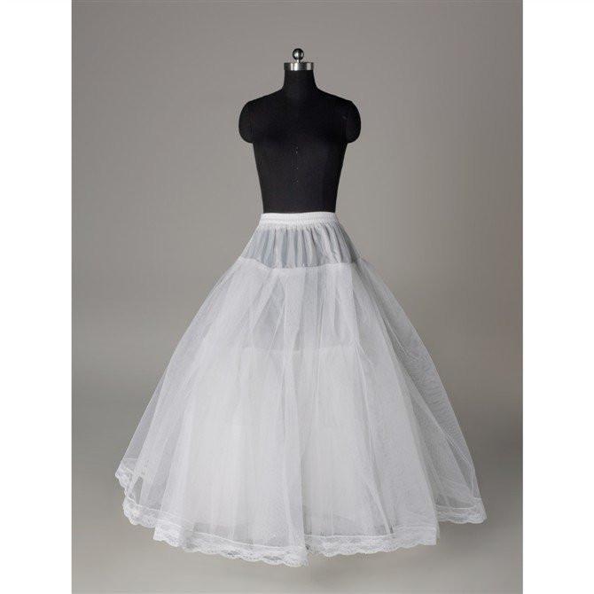 Fashion A Line Wedding Petticoat Accessories White Floor Length DMP3
