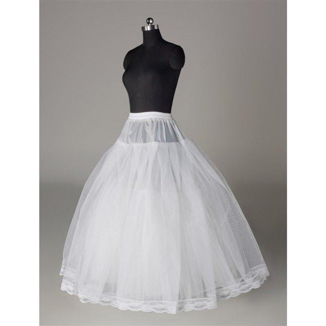Fashion A Line Wedding Petticoat Accessories White Floor Length DMP3