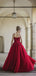 A-Line Spaghetti Straps Tulle Cheap Prom Dresses, Long Evening Dress DMP014