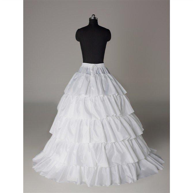 Fashion Wedding Petticoat Accessories 5 layers White Floor Length DMP9