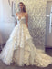 Fashion A-Line Sleeveless Sweetheart Tulle Lace Wedding Dress DMF91