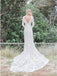 Mermaid V-Neck Backless Long Sleeves Lace Elegant Wedding Dress DMR35