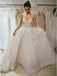 A-Line Sweetheart Ivory Lace Sparklely Wedding Dress with Sequins DMR16