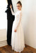Elegant A-Line Crew Long Sleeves Floor-Length Lace Wedding Dres DML60
