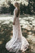 Mermaid High Neck Backless Long Sleeves Boho Lace Wedding Dress DML48