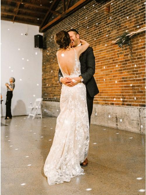 backless lace sheath wedding dress Backless Wedding Dresses & Open Back Gowns