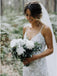 Sheath Spaghetti Straps Backless Beach Lace Wedding Dress DML14