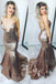 Sexy Mermaid Sparkly Straps Prom Dresses, Sequin Party Dress DMJ80