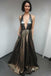 A-Line Halter Backless Long Prom Dress with Pockets DML64