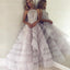 Fashion A-Line Crew Backless Lavender Organza Prom Dress with Beading DMG20
