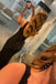 Elegant Glitter Rhinestone Mermaid Black V Neck Lace Long Prom Dress DM1936