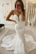 Spaghetti Straps Deep V Neck Mermaid Lace Applique Wedding Dress, Bridal Gowns DMW21