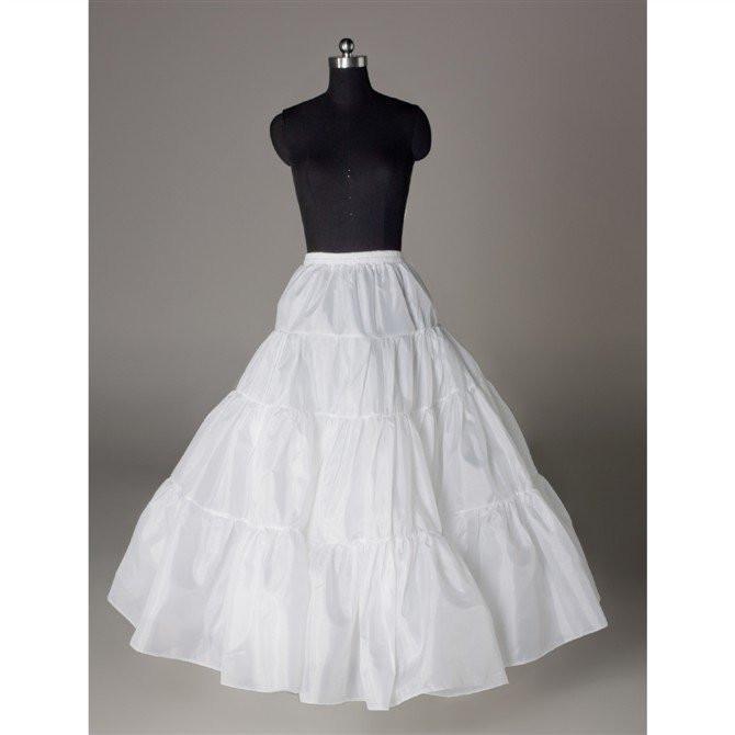 Fashion A Line Wedding Petticoat Accessories White Floor Length DMP16