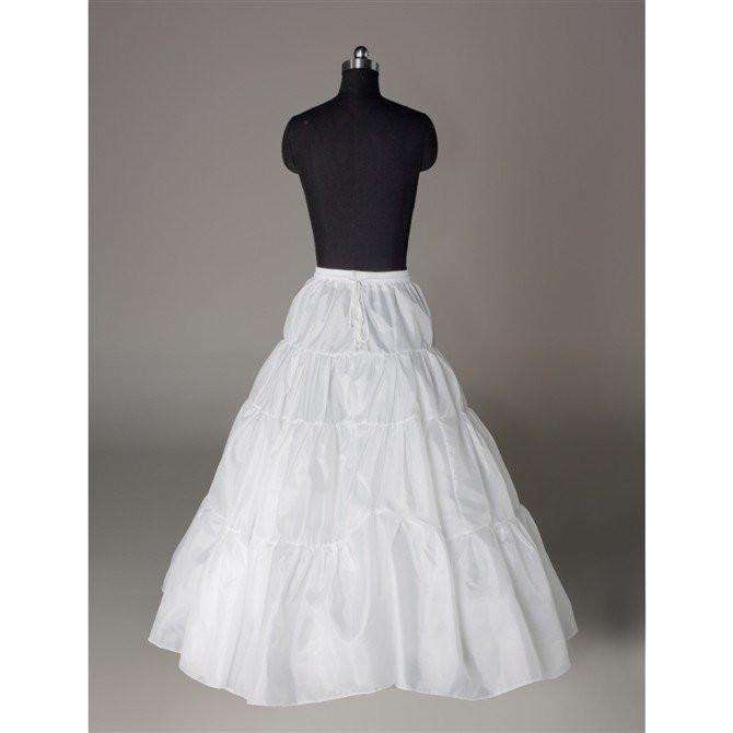 Fashion A Line Wedding Petticoat Accessories White Floor Length DMP16
