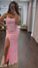 Glitter Royal Blue Sequins Long Prom Dresses with Slit Evening Party Dresses DMP193