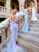 Appliqued Straps Mermaid Bridesmaid Dress with Bow DMN4