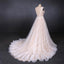 A Line Lace Sleeveless Elegant Wedding Dress, Backless Long Bridal Dresses DMQ27