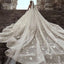Luxurious Long Sleeves Flowers Ball  Gown Wedding Dress, Bridal Dresses DMQ25