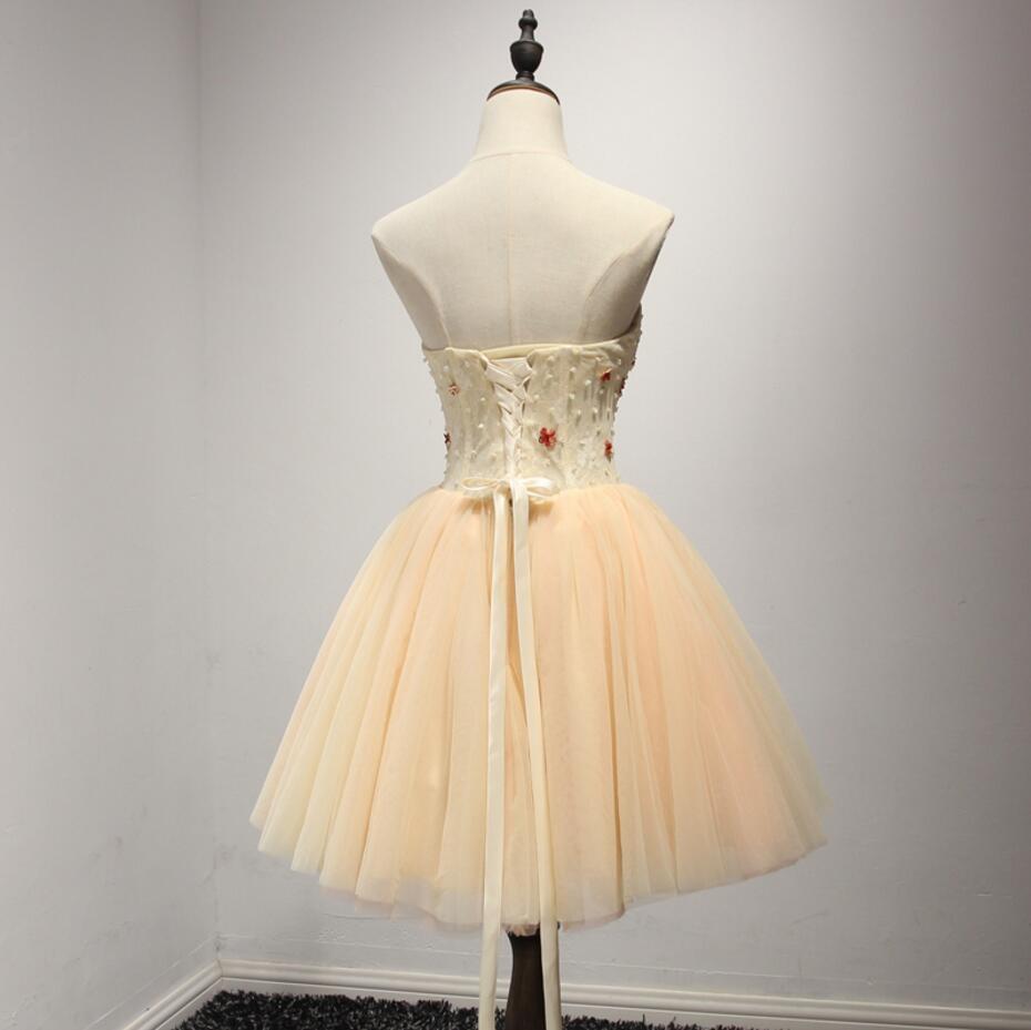 A-Line Short Sweetheart Homecoming Dresses,Tulle Short Ball Gown Prom Dresses DM411