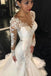 Long Sleeves Mermaid Tulle Sexy Long Ivory Wedding Dresses/Bridal Gown DM198