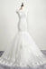 Mermaid Boat Neckline Open Back Lace Up White Long Wedding Dresses W25