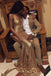 Amazing Gold Memriad Halter V Neck Backless Sequence Long Prom Dresses DMP207
