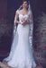 Sheath Tulle Brush Train Sweetheart Wedding Dresses With Appliques DMH81