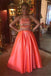 A-line Two Pieces Sleeveless Long Beaded Handmade Prom Dresses K704