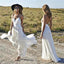 Summer A Line Lace Long Ivory Spaghetti Straps Beach/Coast Wedding Dress DM269