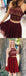 New Arrival Two Piece A Line Short Burgundy Chiffon Homecoming Dress DMB15