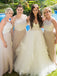 Elegant Halter A Line Long Bridesmaid Dress with Lace Appliques DMM99
