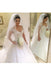 A Line Cap Sleeves Wedding Dresses Tulle With Applique And Beads Court Train DME67