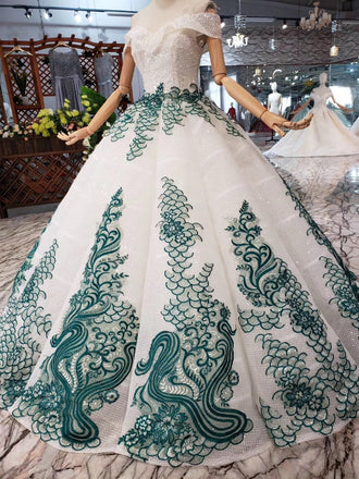 Off the Shoulder Prom Dresses,Ball Gown Wedding Dress, Quinceanera Dresses DMK7