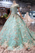 New Prom Dresses Ball Gown Quinceanera Dresses With Applique Beads DMK15
