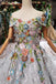 Princess Prom Dresses Off The Shoulder Lace Up Back Appliques Tulle DML18
