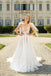 Deep V-neck Popular Bridal Gowns, Lace Elegant Beach Wedding Dresses DM1983