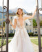 Deep V-neck Popular Bridal Gowns, Lace Elegant Beach Wedding Dresses DM1983