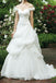 Ivory Long V-neck Off Shoulder Lace Up Beading Wedding Dresses W37