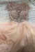 Pink Tulle Beads Long Prom Dress A Line Formal Evening Dress DMP61