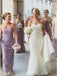 Sheath Sweetheart Floor-Length Lilac Ruched Chiffon Bridesmaid Dress DMS41