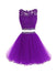 Two Pieces A Line Tulle Applique Short Homecoming/Prom Dresses With Beads DM341