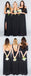 Black Chiffon Mismatched Elegant Long Bridesmaid Dresses For Weddings DM446