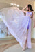 A-Line Lavender Shiny Tulle Long Prom Dress, Purple Formal Evening Dress DMP286