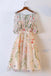 A-Line Bateau Knee-Length Half Sleeves Flower Tulle Homecoming Dresses DM519